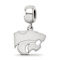 Sterling Silver Rhodium-plated LogoArt Kansas State University Small
Dangle Bead