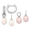 Rhodium Over Sterling Silver 7-8mm White/Pink FWC Pearl Cubic Zirconia
Changeable Earring