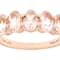 Morganite Oval Band Ring In 18K Rose Gold Over Sterling Silver 2.00ctw