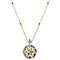Multi-Color Tourmaline And White Zircon Station Necklace In 18K Gold
Over Sterling Silver 6.86ctw