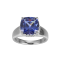 Blue And White Cubic Zirconia Platinum Over Silver December Birthstone
Ring 6.72ctw