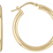 Polished Hoop Earrings In 18K Gold Over Bronze 1 Inch