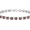 Red Garnet Two-Row Bracelet In Sterling Silver 3.12ctw