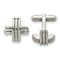 Stainless Steel Polished Fancy X Cuff Links