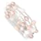 6-7mm Multicolored Baroque Freshwater Cultured Pearl and Glass Beaded
Wrap Bracelet