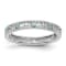 Sterling Silver Stackable Expressions Aquamarine Ring 0.13ctw