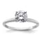 Rhodium Over 14K White Gold 1 ct. D E F Pure Light Round Moissanite
Solitaire Ring