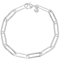 Wide Paperclip Chain Bracelet In Sterling Silver