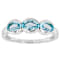 Sky Blue Topaz Three-Stone Ring In Platinum Over Sterling Silver