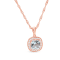 Square Cushion Aquamarine and Cubic Zirconia 18K Rose Gold Over Sterling
Pendant with chain, 1.86ctw