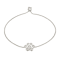 White Cubic Zirconia Rhodium Over Brass Paw Print Bolo Bracelet  0.84ctw