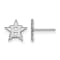 Rhodium Over Sterling Silver MLB LogoArt Houston Astros Post Earrings