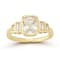Rachel Zoe Bezel Set CZ Ring in 14K Gold Over Sterling Silver