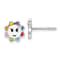 Rhodium Over Sterling Silver Multi-color Enamel Sun Children's Post Earrings