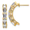 14K Yellow Gold Emerald-cut 5 Stone G H I True Light Moissanite Earrings