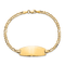 14k Yellow Gold Oval Figaro Link ID Bracelet