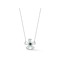 Rachel Zoe Green and White CZ Flower Pendant Necklace in Rhodium Over
Sterling Silver