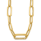 18K Yellow Gold Diamond Polished Fancy Link 18 Inch Necklace