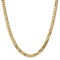 14k Yellow Gold Polished Solid 7.25mm Flat Beveled Curb Link 30 Inch Chain