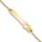 14k Yellow Gold Children's Polished Heart ID Bracelet