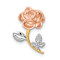 14k Yellow Gold and 14k Rose Gold with Rhodium Over 14k Yellow Gold Rose
Chain Slide Pendant