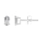 5x3mm Oval White Topaz 14k White Gold Stud Earrings