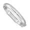 Rhodium Over Sterling Silver 9.5mm Diamond-cut Fancy Hinged Bangle Bracelet