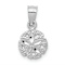 Rhodium Over 14k White Gold Diamond-Cut and Textured Sand Dollar Pendant