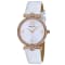Mathey Tissot Women's Gaia White Dial, Rose Bezel, Metallic Silver
Leather Strap Watch