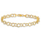 10k Yellow Gold 6mm Triple Link Charm Bracelet