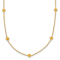 14K Yellow Gold Polished Diamond-shaped Disk Station with 2-inch
Extension Necklace