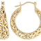 Filigree Hoop Earrings In 18K Gold Over Sterling Silver
