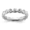 Sterling Silver Stackable Expressions White Crystal Ring
