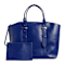 Alexander McQueen Large Leather Legend Tote Bag with Bonus Pouch in Blue