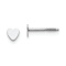 Rhodium Over 14k White Gold 4mm Tiny Heart Baby Stud Earrings