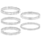 CZ Eternity Band Ring Set of 5 in Rhodium Over Sterling Silver
