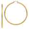 14k Yellow Gold Diamond-cut 2 13/16" Hoop Earrings