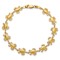 14k Yellow Gold Textured Swimming Sea Turtle Link Bracelet
