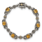 Sterling Silver with 14K Gold Over Sterling Silver Accent Oxidized
Citrine Bracelet