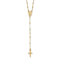 14K Yellow Gold Polished and Diamond-cut with 3-inch Extension Rosary