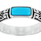 Sleeping Beauty Turquoise Band Ring In Sterling Silver