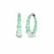 14K Yellow Gold Over Sterling Silver Acrylic and Enamel Bamboo Illusion
Hoops in Mint Green