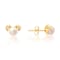 6mm Cultured Freshwater Pearl And Cubic Zirconia 14k Yellow Gold Over
Silver Dog Earrings 0.02ctw