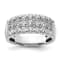 Rhodium Over 14K White Gold Pave Diamond Wedding Band 1.59ctw