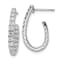 Rhodium Over 14K White Gold Lab Grown Diamond SI1/SI2, G H I, In and Out
J-Hoop Earrings