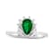 0.80ctw Emerald and Diamond Ring in 14k White Gold