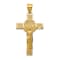 14K Yellow Gold San Benito 2-Sided Crucifix Pendant