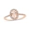 0.95cttw Diamond Morganite Ring in 14k Rose Gold