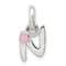 Sterling Silver Letter N with Enamel Pendant