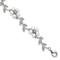 Rhodium Over Sterling Silver Freshwater Cultured Pearl and Cubic
Zirconia Floral Bracelet